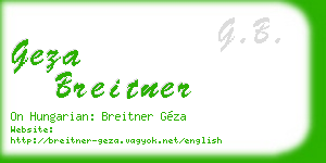 geza breitner business card